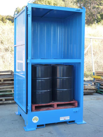 Single Depth Flammable Liquids Store - 2 IBC - Vertical