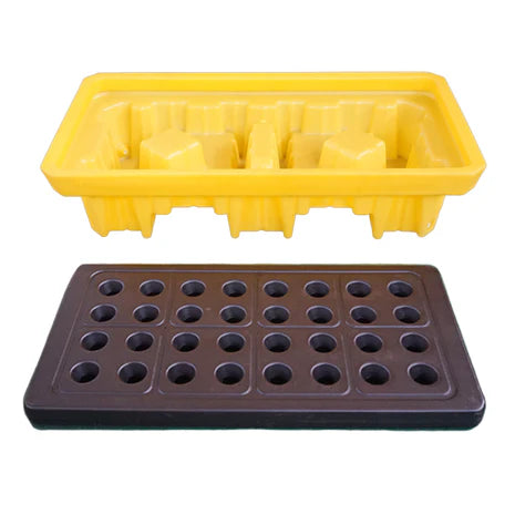 Spilldoc® Low Profile 2 Drum Spill Pallet with drain plug SD002H