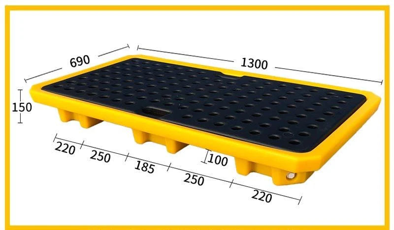 Spilldoc® Low Profile 2 Drum Spill Pallet with Drain Plug SD002L