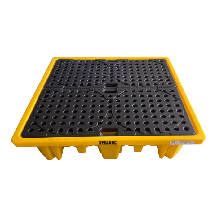 Spilldoc® 4 Drum Spill Pallet with drain plug SD004H