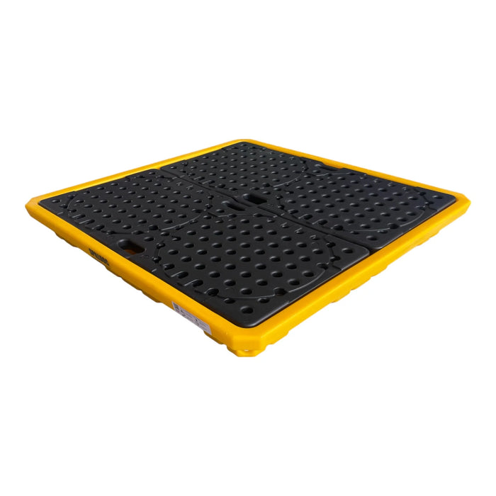 Spilldoc® Low Profile 4 Drum Spill Pallet with drain plug SD004L