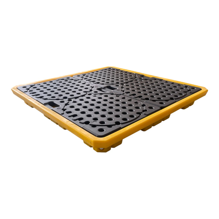 Spilldoc® Low Profile 4 Drum Spill Pallet with drain plug SD004L